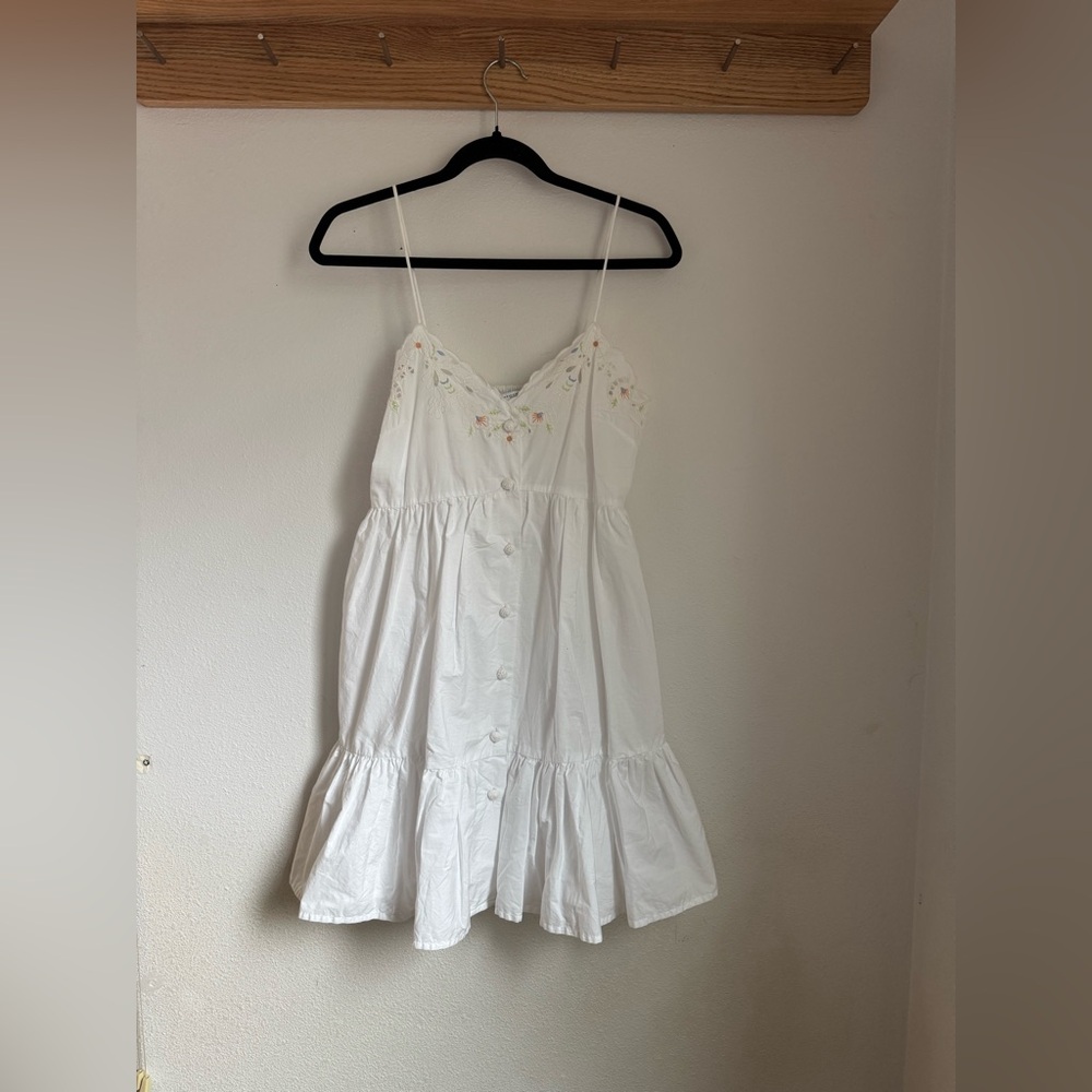 Zara White Floral Mini Dress